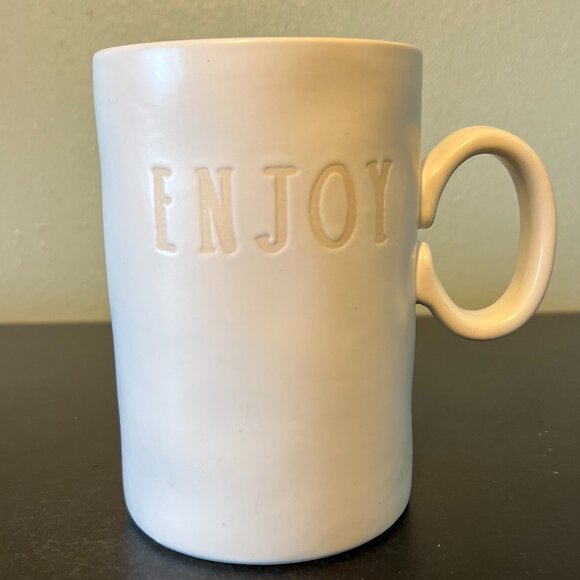 Rae Dunn STUDIO BY MAGENTA Pour Over Drip Coffee Set BREW and ENJOY White Beige - Picture 8 of 14